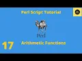 Arithmetic Functions in Perl - Perl Script Basics Tutorial