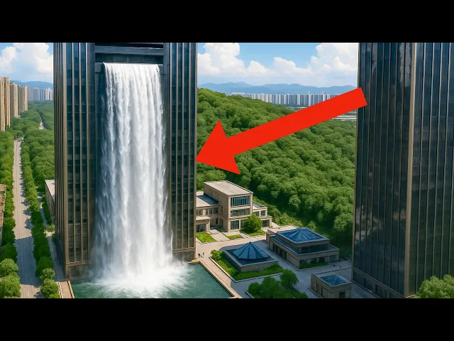 Tour China's $100 Million Waterfall Skyscraper: The Firefighting Marvel