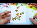 Stylized orange apricot blossom card quickly draw cards tutorial
