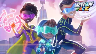 super tiny megaplane new action pack adventure cartoon for kids