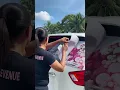 How to install a perforated car window decal