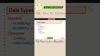 Oracle Char vs Varchar2 Datatype Difference