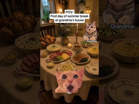 CAT MEMES 🐱First Day of Summer Break at Grandma's House #catmemes #relatable #relationship