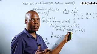 Nested Loops Building a Multiplication Table in C