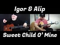 Download Lagu Sweet Child O' Mine - Igor \u0026 Alip - fingerstyle guitar collaboration
