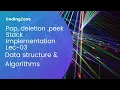 Stack Pop Deletion Peek implementation using Array Lec-03 Data Structure Algorithms CodingZone