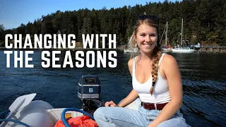 Fall is Here | Daily Routines of Off Grid Boat Life
