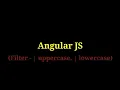 Angular JS - 5 Filter