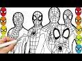 Spider-Man Coloring Pages Spider-Man and Friends draw marvel coloring compilation 27 super