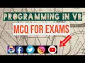 MCQ of Programming in VB