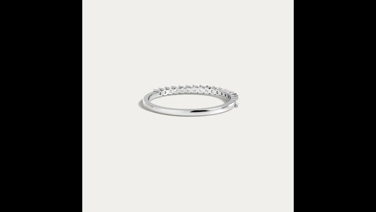0.26CTW Half Eternity Stackable Ring