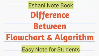 Difference between Algorithm and Flowchart