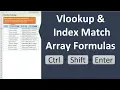 MIN IF Array Formulas with VLOOKUP or INDEX MATCH Part 2 of 5