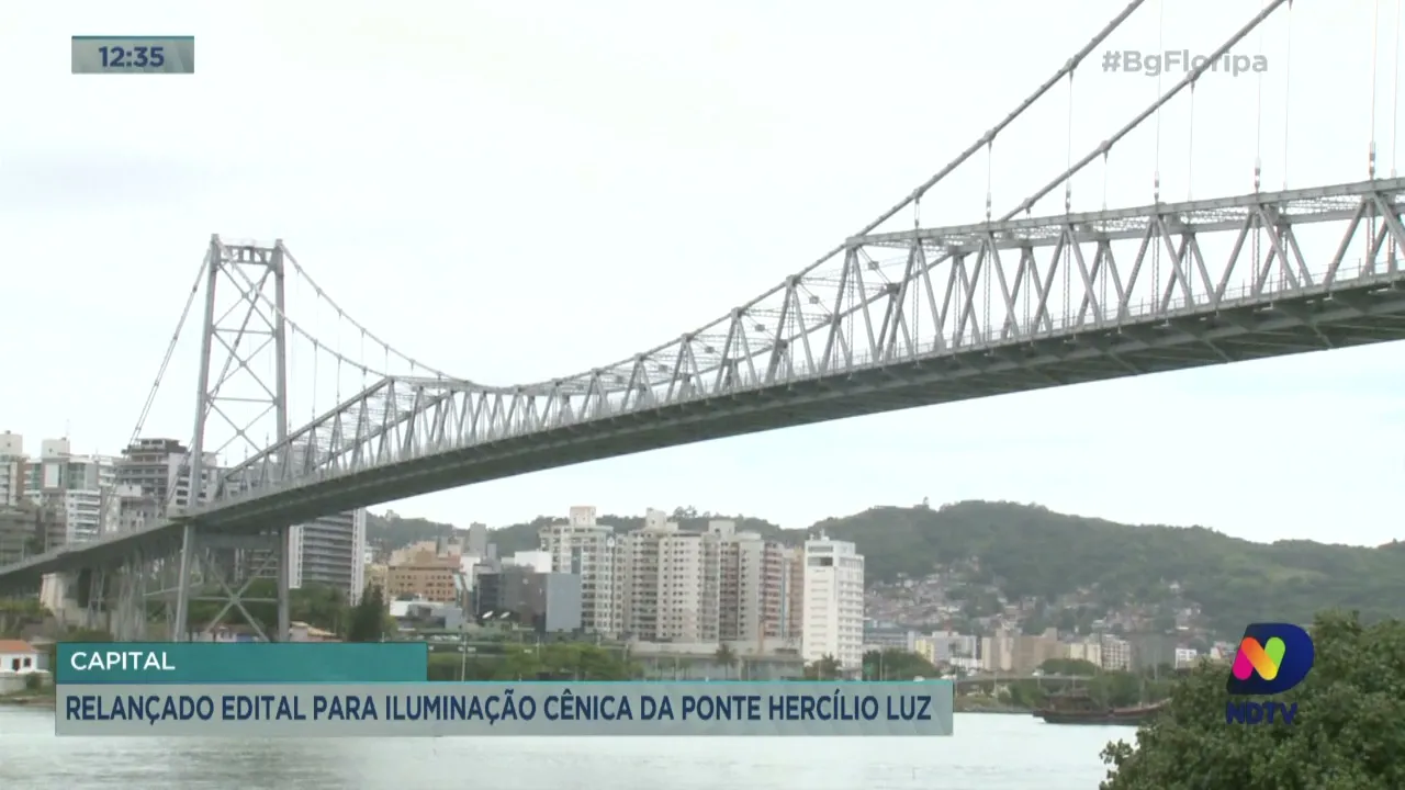 Relançado edital para iluminação cênica da Ponte Hercílio Luz