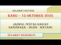 Download Lagu Jadwal Harian Sandiwara - Rabu 15 Oktober 2025 - Kumpulan Jadwal Sandiwara hari inii - LIVE KJPS