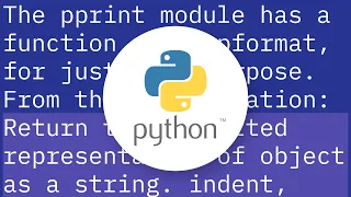 How do I get python s pprint to return a string instead of printing