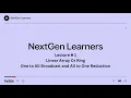 PDC Basic Communication Linear Array or Ring One to All broadcast and All to One reduction