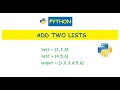 Python Add two lists