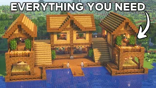 Minecraft: How to Build a Lakeside House | Tutorial🏠