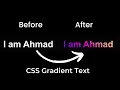 How To Create Gradient Text Using CSS Gradient Text CSS CSS Tricks
