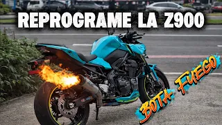 Pops and bangs a la Z900😱 reprograme mi moto y así quedó😍