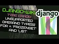 Django-wiki TypeError unsupported operand type s for frozenset and list Solved Explained