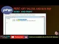 echo statement in php run php code print statement in php php tutorial