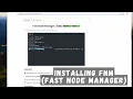 Installing FNM Fast Node Manager on a Macbook Pro