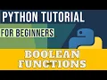 Python s Boolean Function learn python data science