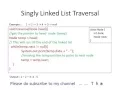 Java Singly Linked List Traversal Datastructure