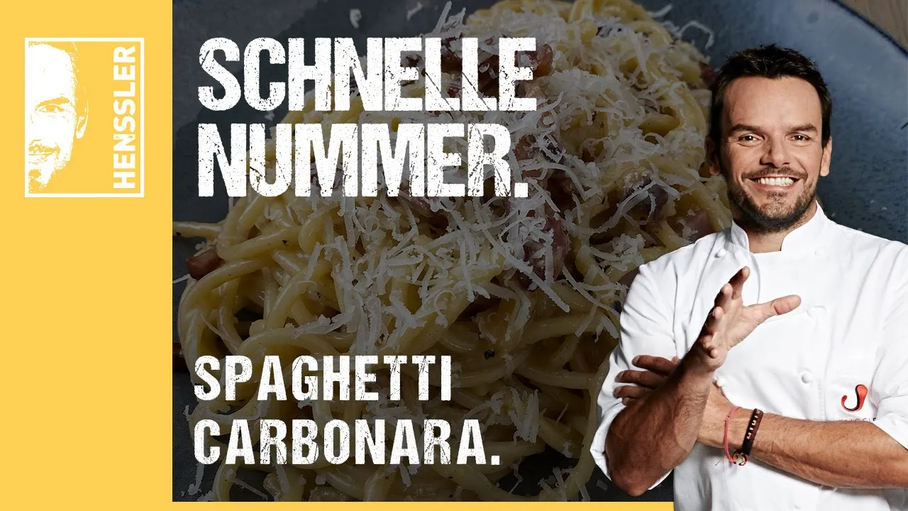 eine ECHTE SPAGHETTI CARBONARA - ohne Sahne, mit Guanciale Parmesan und Ei Blitzrezept. 