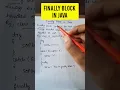 Finally Block in Java