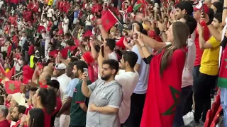 من الدوحة كما لم تسمعه من قبل النشيد الوطني المغربي في اليوم التاريخي ضد كندا 