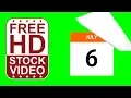 Free Stock s - July calendar pages flipping on green screen 3D animation