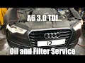 Audi A6 3 0 TDI Oil and Filter Change Service How To DIY C7 2011-2018 Mann HU8005z CLAB Engine