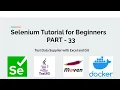 Part 33 Test Data Supplier with Excel and Git