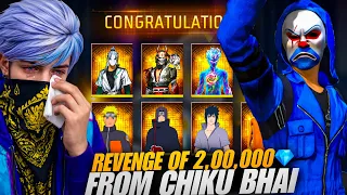 REVENGE OF 2,00,000 💎 DIAMONDS BY CHIKU BHAI 😡 GONE WRONG - GARENA FREE FIRE 