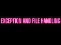 Exception and File Handling Assignment Python Programming in HINDI DataTheory