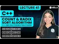 Count Sort Algorithm Radix Sort Algorithm Lecture-41 C and DSA Foundation course