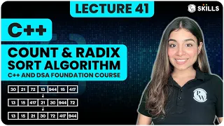 Count Sort Algorithm Radix Sort Algorithm Lecture-41 C and DSA Foundation course