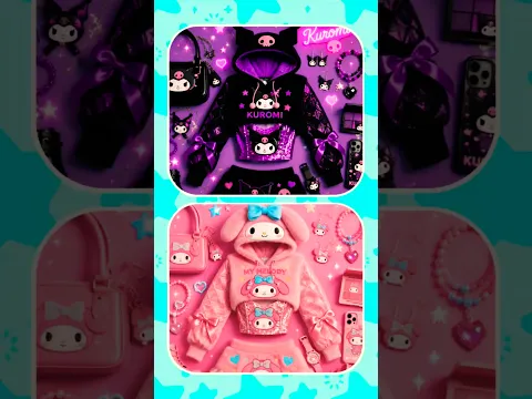 Purple vs Pink Kuromi 💜 Vs Mymelody🩷 Lisa Or Lena #pink #purple #tiktok #mymelody #kuromi #lisalena