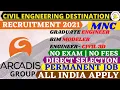 MNC GRADUATE ENGINEER ARCADIS GROUP RECRUITMENT CIVIL ENGINEER 2021