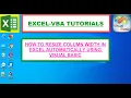 Excel VBA Column Autofit Automatically Resize Column Width Using Visual Basic