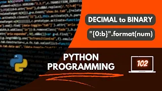 Python program to convert decimal to binary number