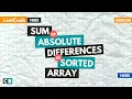 Sum of Absolute Difference in a Sorted Array Leetcode 1685 Medium