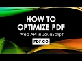 PDF co Web API - Optimize PDF Async using JavaScript