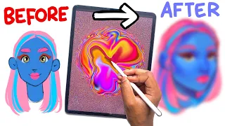 RANDOM Color Picker TRANSFORMED My Drawing Challenge CRAZY Results