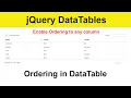 06 - How to Ordering to any column in DataTable with Source Code