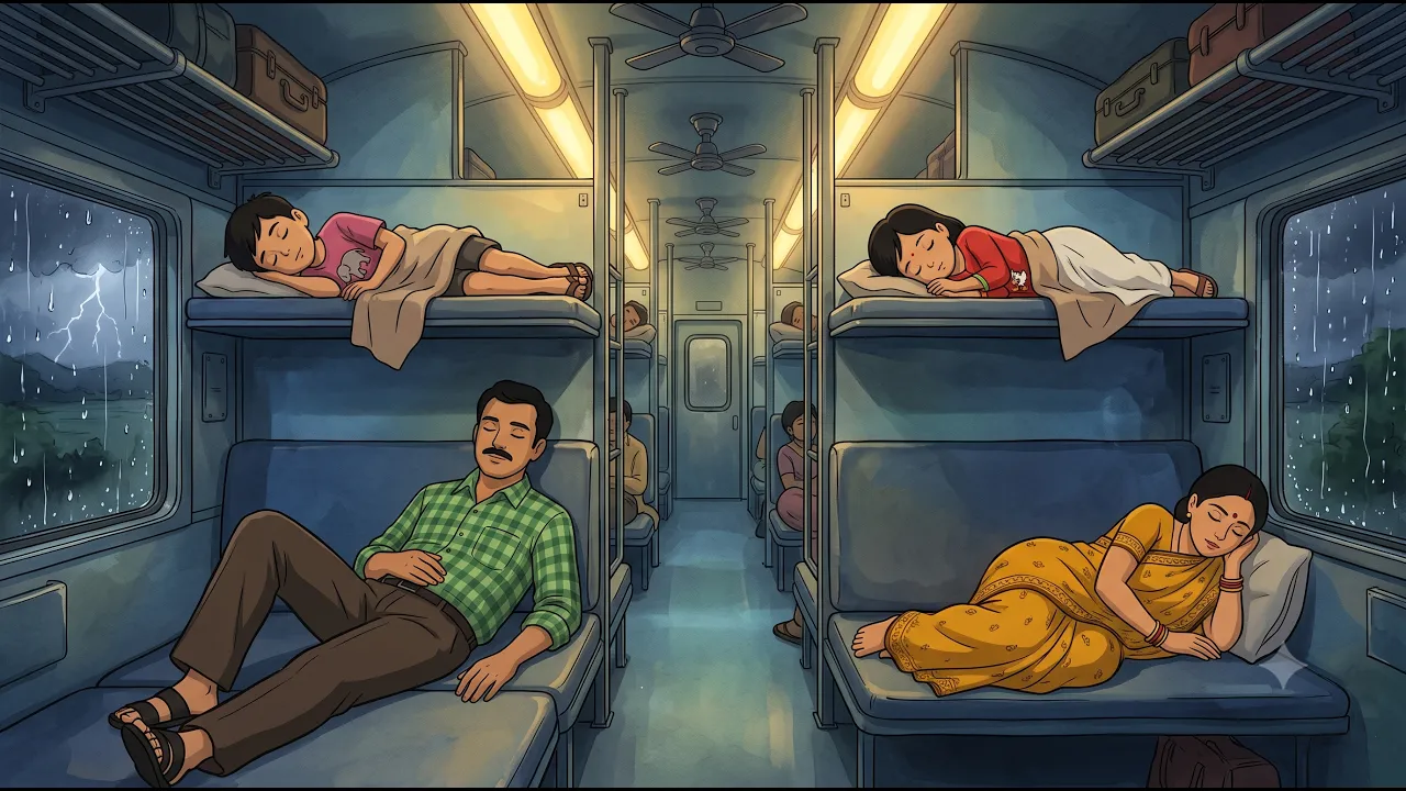 90s का ट्रेन सफर 😍 | ट्रेन में सोना, बारिश और बुआ का घर ❤️ | बचपन की प्यारी यादें | Ghibli Style