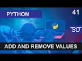 PYTHON LANGUAGE ADD AND REMOVE KEY VALUES FROM DICTIONARY CLASS 41 PYTHON SHAN DEVELOPERS